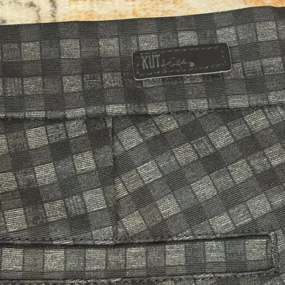 KUT FROM THE KLOTH 6 Elyse Checkered mid rise Skinny black plaid pants - Picture 12 of 12